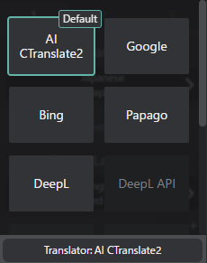 Translation Engine Selection